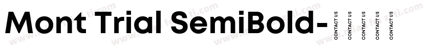 Mont Trial SemiBold字体转换